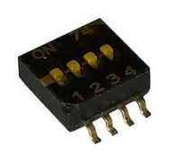 DIP SWITCH, 0.1A, 50VDC, 4POS, SMD