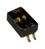 DIP SWITCH, 0.1A, 50VDC, 2POS, SMD