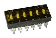 DIP SWITCH, 0.1A, 50VDC, 8POS, SMD