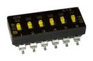DIP SWITCH, 0.1A, 50VDC, 6POS, SMD