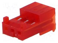 Connector: wire-board; plug; female; PIN: 3; MTA-100; 250VAC; IDC TE Connectivity