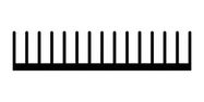 HEATSINK, 37.5MMX76MMX16.8MM, ALUMINIUM