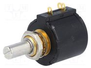 Potentiometer: shaft; multiturn; 500Ω; 2W; ±3%; 6.35mm; linear; IP50 BOURNS