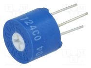 Potentiometer: mounting; horizontal,multiturn; 100kΩ; 0.5W; THT BOURNS