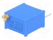 Potentiometer: mounting; multiturn; 100Ω; 500mW; THT; ±10%; linear BOURNS