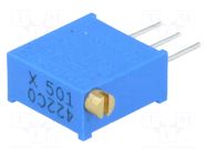 Potentiometer: mounting; multiturn; 500Ω; 500mW; THT; ±10%; linear BOURNS