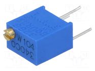 Potentiometer: mounting; multiturn; 2kΩ; 250mW; ±10%; linear; THT BOURNS