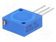 Potentiometer: mounting; vertical,multiturn; 1kΩ; 1W; screw,THT BOURNS