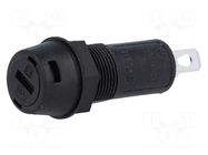 Fuse holder; 5x20mm; 10A; 250VAC; FPG1; on panel; black; UL94V-0 SCHURTER