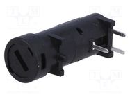 Fuse holder; cylindrical fuses; THT; 5x20mm; -40÷85°C; 10A; black SCHURTER