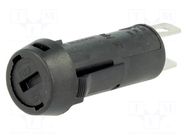 Fuse holder; 5x20mm; 10A; on panel; black; FPG3; 250VAC; UL94V-0 SCHURTER