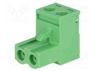 Pluggable terminal block; 5mm; ways: 2; straight; plug; female DEGSON ELECTRONICS