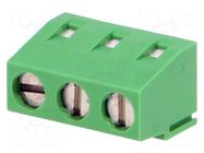 Connector: PCB terminal block; terminal; 13.5A; 300V; PIN: 3; green TE Connectivity