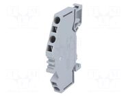 Splice terminal: rail; 281; 32A; 800V; spring clamp; grey; ways: 1 WAGO