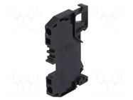 Splice terminal: rail; 280; 24A; 800V; spring clamp; black; ways: 1 WAGO