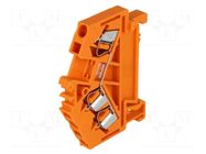 Splice terminal: rail; 280; 24A; 800V; spring clamp; orange; ways: 1 WAGO