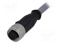 Plug; M12; PIN: 12; female; A code-DeviceNet / CANopen; 1m; cables HARTING