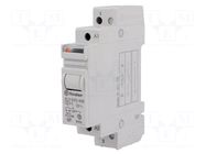 Relay: installation; bistable,impulse; NO; Ucoil: 12VAC; 20.21; 16A FINDER