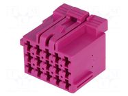 Connector: rectangular; plug; female; JPT; PIN: 15; for cable; 5mm TE Connectivity