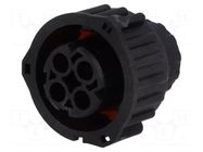 Connector: circular; plug; female; 2.5mm System; PIN: 4; for cable TE Connectivity