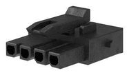 CONNECTOR HOUSING, RCPT, 4POS, 3MM