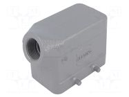 Enclosure for connectors: HDC; size 10B; for cable; Han® B; IP65 HARTING