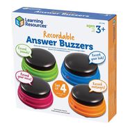 Recordable Answer Buzzers (Set of 4) Learning Resources LER 3769, Learning Resources