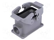 Enclosure for connectors: HDC; size 10B; Han® B; IP65; M25 HARTING