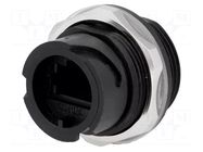 Coupler; socket; PIN: 8; Cat: 5e; 8p8c; RJ45 socket,both sides; IP67 CONEC
