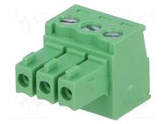 Connector: pluggable terminal block; plug; female; 7A; 250V; green DEGSON ELECTRONICS