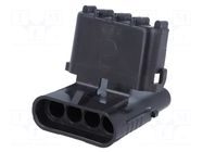 Connector: wire-wire; plug; male; Weather Pack; PIN: 4; for cable APTIV