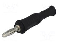 Connector: 4mm banana; plug; 36A; 30VAC; 60VDC; black; screw ELECTRO-PJP