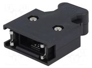 Plug case; PIN: 14; Locking: latch; for cable; Mini D Ribbon 3M