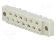 Connector: DIN 41617; socket; female; PIN: 13; THT; straight CONEC