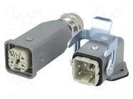 Connector: HDC; male + female; 10A; 400V; Han Kit; PIN: 5; 4+PE; M20 HARTING