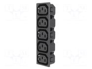 Connector: AC supply; splitter; 10A; 250VAC; C13 (F); IEC 60320 SCHURTER