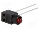 LED; in housing; red; 3mm; No.of diodes: 1; 30mA; Lens: red; 60°; 3V SCHURTER