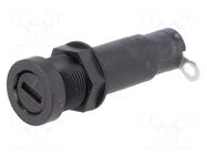 Fuse holder; 6.3x32mm; 10A; on panel; black; FEU; 250VAC; UL94V-0 SCHURTER