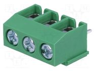 PCB terminal block; angled; 5mm; ways: 3; on PCBs; 0.5÷2.5mm2; 18A DEGSON ELECTRONICS