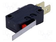 Microswitch SNAP ACTION; 16A/250VAC; 10A/30VDC; with lever; SPDT OMRON Electronic Components