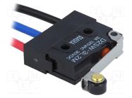 Microswitch SNAP ACTION; 3A/125VAC; 3A/30VDC; SPDT; ON-(ON); D2SW OMRON Electronic Components