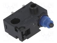 Microswitch SNAP ACTION; 0.1A/30VDC; SPST-NO; Rcont max: 100mΩ OMRON Electronic Components