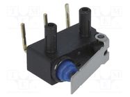 Microswitch SNAP ACTION; 0.1A/125VAC; 2A/12VDC; with lever; SPDT OMRON Electronic Components