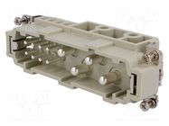 Connector: HDC; contact insert; male; CX; PIN: 4; 80A; 600V; 4+PE ILME