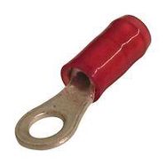 TERMINAL, RING TONGUE, #6, RED, 16AWG