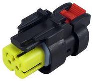 AUTOMOTIVE HOUSING, PLUG, 2POS, YELLOW