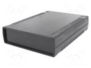 Enclosure: with panel; X: 136mm; Y: 185mm; Z: 40mm; ABS; black; IP54 KRADEX