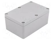Enclosure: multipurpose; X: 80mm; Y: 120mm; Z: 55mm; aluminium; grey COMBIPLAST
