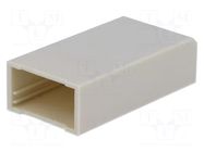 Enclosure: designed for potting; X: 27mm; Y: 52mm; Z: 15mm; ABS; grey COMBIPLAST