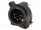 Socket; XLR; male; PIN: 5; angled 90°; for panel mounting,screw CLIFF